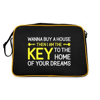 Agent immobilier Courtier Profession Immobilier - Sac Retro - noir/or - Dos