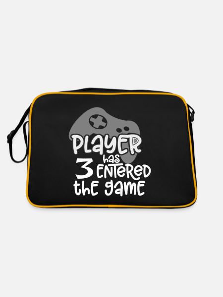 Third Baby Player 3 est entré dans le jeu Baby - Sac Retro - noir/or - Dos