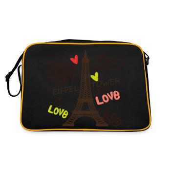 Paris Tour Eiffel Arc de Triomphe L’amour de Frankre - Sac Retro - noir/or - Dos