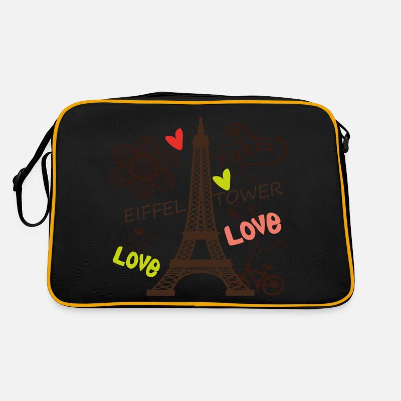 Paris Tour Eiffel Arc de Triomphe L’amour de Frankre Sac Retro