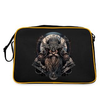 Viking Norseman: Design nordique élégant - Sac Retro - noir/or - Dos