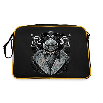 Viking Norseman: Design nordique élégant - Sac Retro - noir/or - Dos