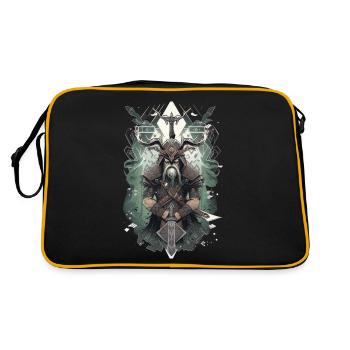 Viking Norseman: Design nordique élégant - Sac Retro - noir/or - Dos