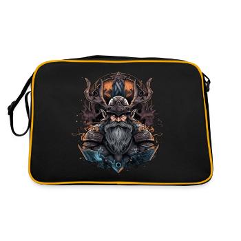 Viking Norseman: Design nordique élégant - Sac Retro - noir/or - Dos
