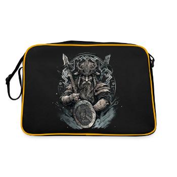 Viking Norseman: Design nordique élégant - Sac Retro - noir/or - Dos
