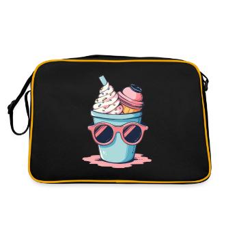 Kaffeebecher Sonnenbrille Topping - Retro Tasche - Schwarz/Gold - Hinten