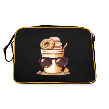 Kaffeebecher Sonnenbrille Topping - Retro Tasche - Schwarz/Gold - Hinten