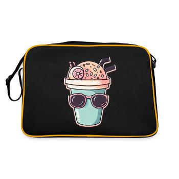 Kaffeebecher Sonnenbrille Topping - Retro Tasche - Schwarz/Gold - Hinten