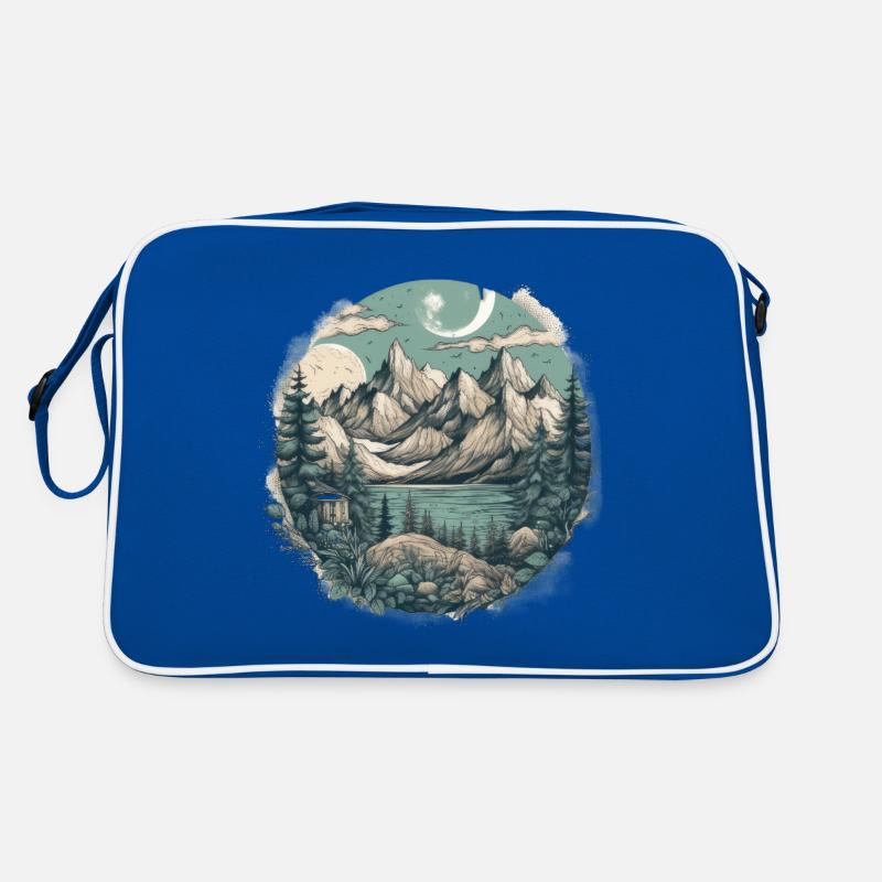 Natur Abenteuer Wandern Camping Design Retro Tasche