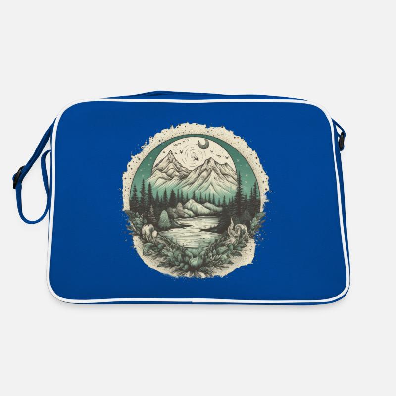 Natur Abenteuer Wandern Camping Design Retro Tasche