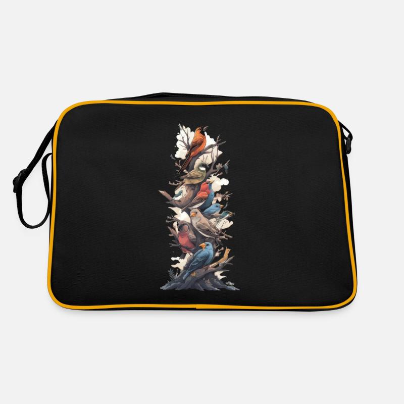 Vogelbeobachtung Vogelbeobachter Vögel Retro Tasche