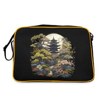 Bonsaï - Jardin Japonais - Sac Retro - noir/or - Dos