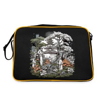 Bonsaï - Jardin Japonais - Sac Retro - noir/or - Dos