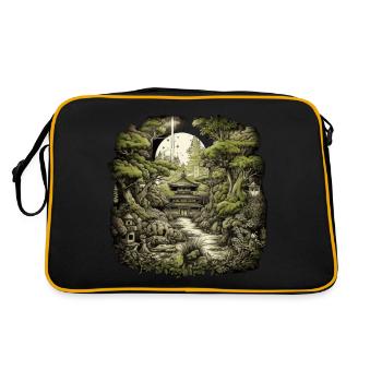 Bonsaï - Jardin Japonais - Sac Retro - noir/or - Dos