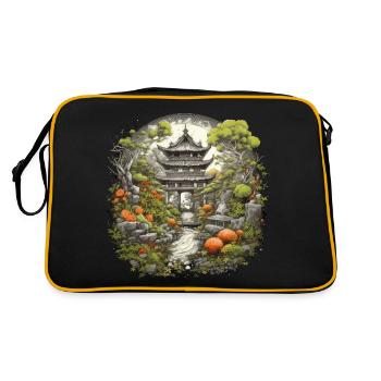 Bonsaï - Jardin Japonais - Sac Retro - noir/or - Dos