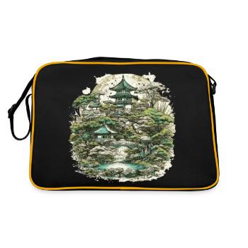 Bonsaï - Jardin Japonais - Sac Retro - noir/or - Dos