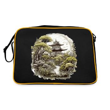 Bonsaï - Jardin Japonais - Sac Retro - noir/or - Dos