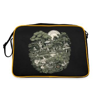Bonsaï - Jardin Japonais - Sac Retro - noir/or - Dos