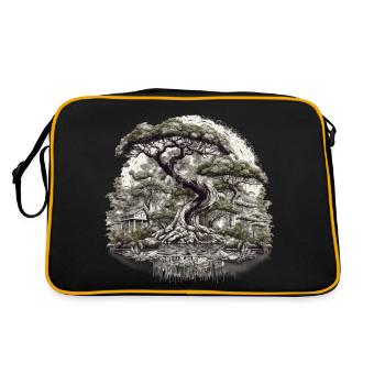 Bonsaï - Jardin Japonais - Sac Retro - noir/or - Dos