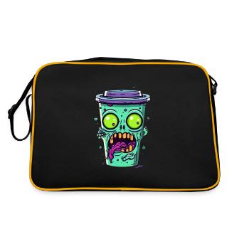 Halloween coffee mug - creepy coffee mug - Retro Bag - black/gold - Back
