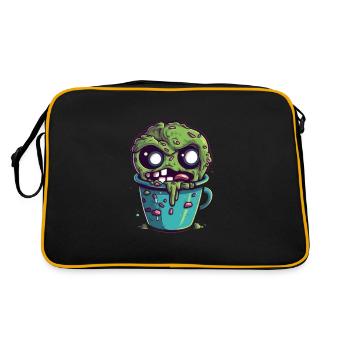 Halloween coffee mug - creepy coffee mug - Retro Bag - black/gold - Back