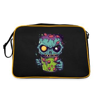 Halloween coffee mug - creepy coffee mug - Retro Bag - black/gold - Back