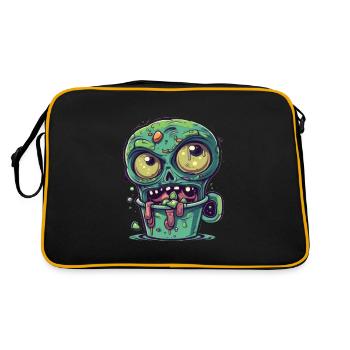 Halloween coffee mug - creepy coffee mug - Retro Bag - black/gold - Back