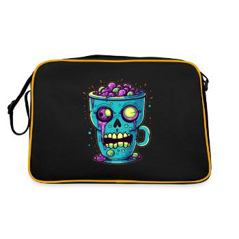 Halloween coffee mug - creepy coffee mug - Retro Bag - black/gold - Back