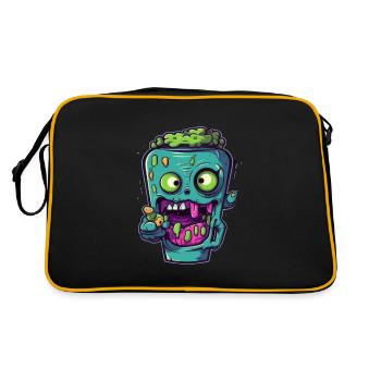 Halloween coffee mug - creepy coffee mug - Retro Bag - black/gold - Back