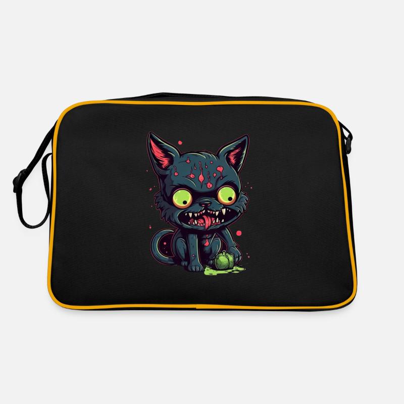 Chat zombie d’Halloween - Chat effrayant mignon Sac Retro