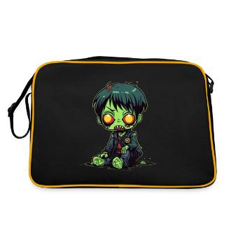 Halloween Zombie Boy - Kawaii Cute Monster Horror - Sac Retro - noir/or - Dos