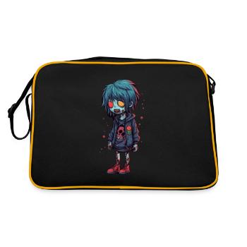 Halloween Zombie Boy - Kawaii Cute Monster Horror - Sac Retro - noir/or - Dos