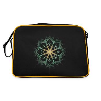 Mandala aux couleurs froides - Sac Retro - noir/or - Dos