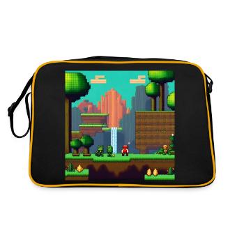 Jeu vidéo pour gamers - Sac Retro - noir/or - Dos