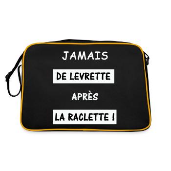 Jamais de levrette après la raclette - Sac Retro - noir/or - Dos
