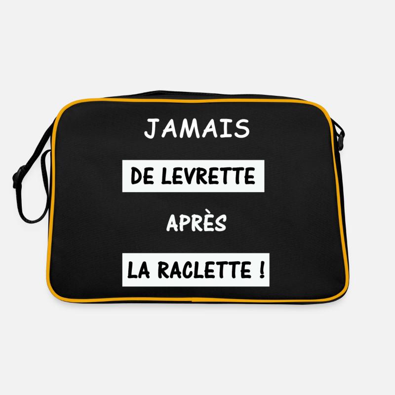 Jamais de levrette après la raclette - Sac Retro - noir/or