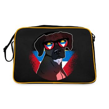 Antigua and Barbuda - Retro Bag - black/gold - Back