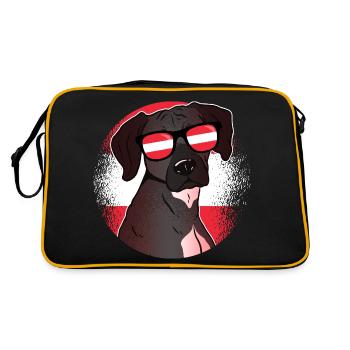 Österreich - Retro Tasche - Schwarz/Gold - Hinten