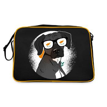 Zypern - Retro Tasche - Schwarz/Gold - Hinten