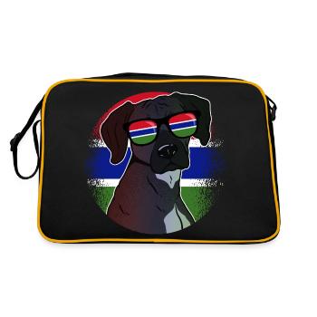 Gambie - Sac Retro - noir/or - Dos