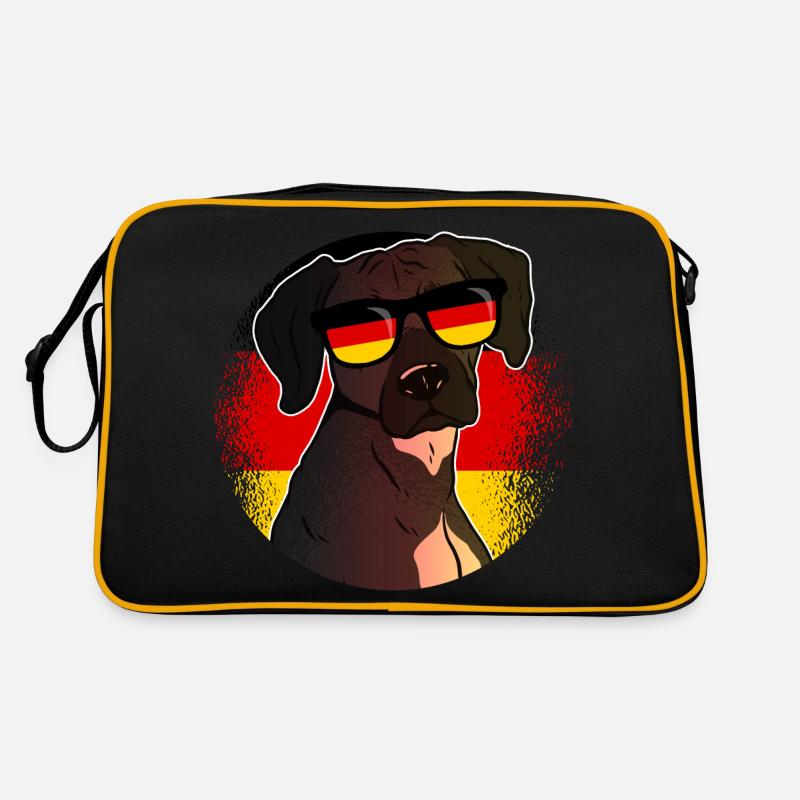 Deutschland - Retro Tasche - Schwarz/Gold