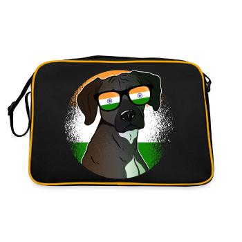 Inde - Sac Retro - noir/or - Dos