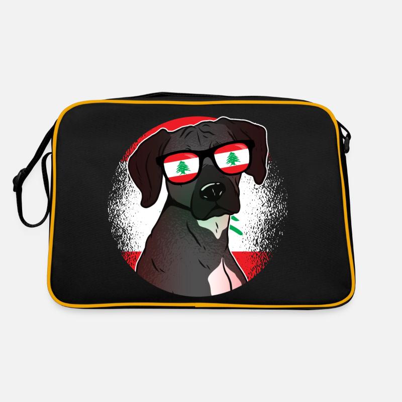 Liban - Sac Retro - noir/or