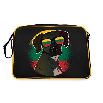 Lithuania - Retro Bag - black/gold - Back