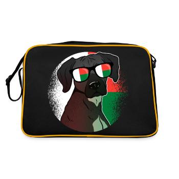 Madagaskar - Retro Tasche - Schwarz/Gold - Hinten