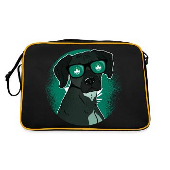 Macau - Retro Tasche - Schwarz/Gold - Hinten