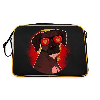 Montenegro - Retro Tasche - Schwarz/Gold - Hinten