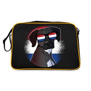 Niederlande - Retro Tasche - Schwarz/Gold - Hinten