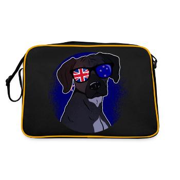 Nouvelle Zélande - Sac Retro - noir/or - Dos