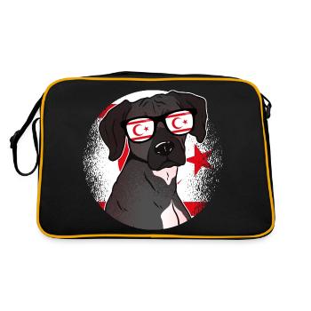 Nordzypern - Retro Tasche - Schwarz/Gold - Hinten